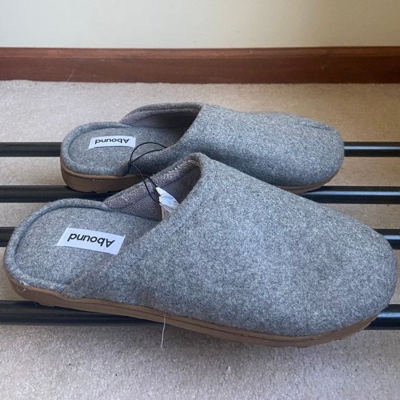 ABOUND Men Smith Indoor Outdoor Plush Felted Wool Scuff Slippers - NEW NWOB - Picture 6 of 8